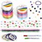 12 Rolls 0.8mm Elastic Stretchy String Cord for Bracelet Jewelry Making with Beading Needles and Ruler
